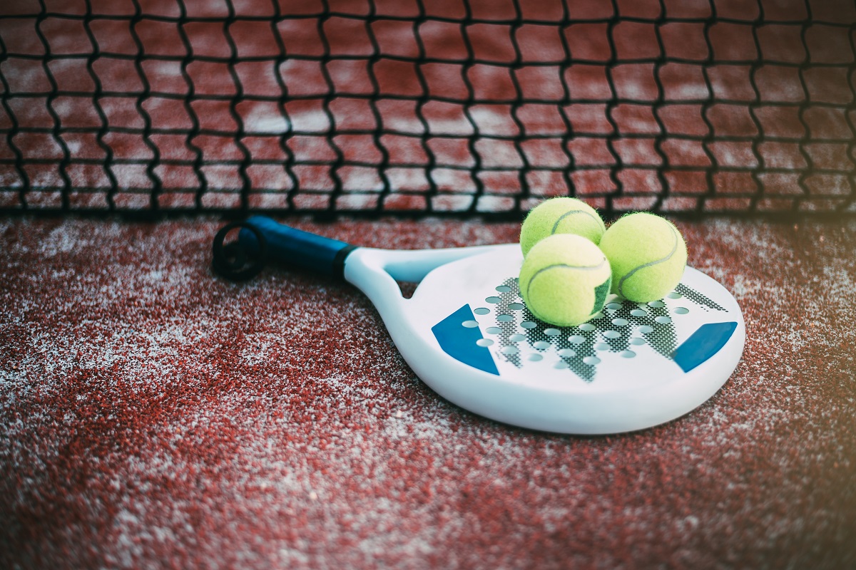 Padel blade racket on the floor